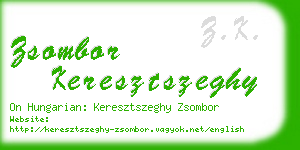 zsombor keresztszeghy business card